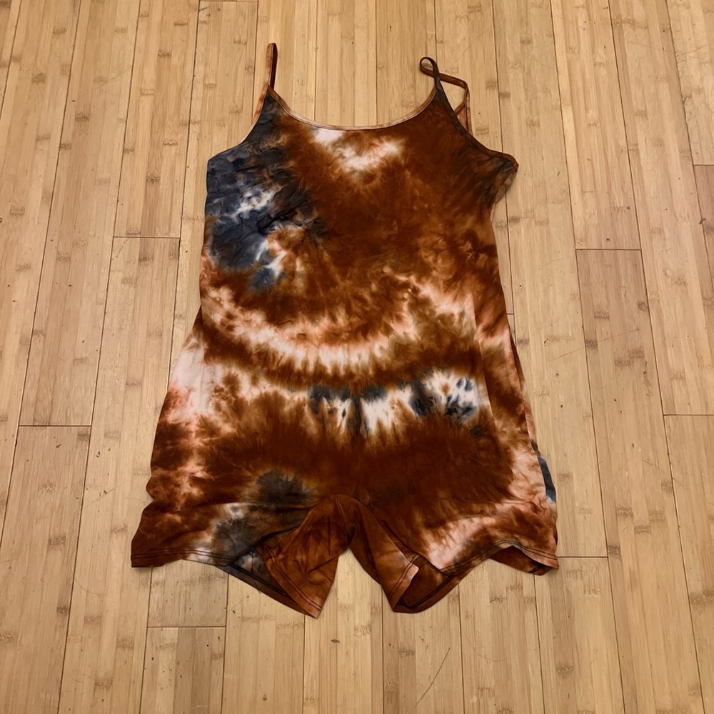 Tie-Dye Jumpsuit in Brown and Black